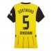 Tanie Strój piłkarski Borussia Dortmund Ramy Bensebaini #5 Koszulka Podstawowej dla damskie 2024-25 Krótkie Rękawy